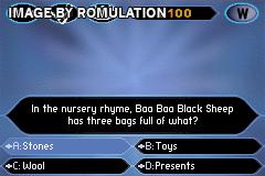 Who Wants to Be a Millionaire - Junior for GBA screenshot