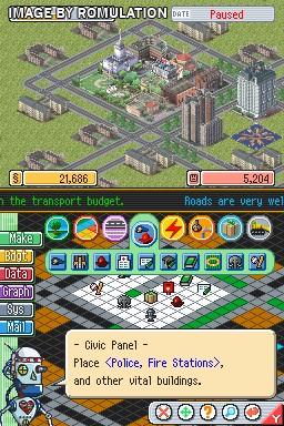 SimCity DS for NDS screenshot