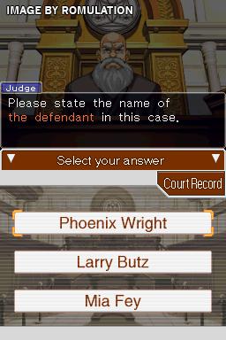 Phoenix Wright - Ace Attorney  for NDS screenshot